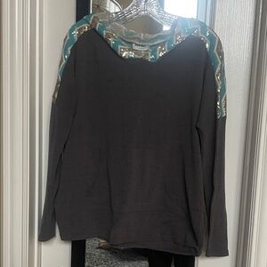 Style Rack sequin lightweight hoodie top size medium